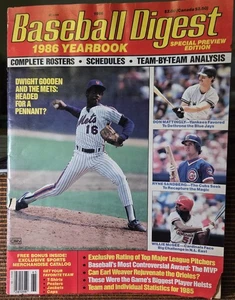 Baseball Digest 1986 Yearbook Doc Gooden Don Mattingly Rybe Sandberg Wilie Mcgee - Picture 1 of 1