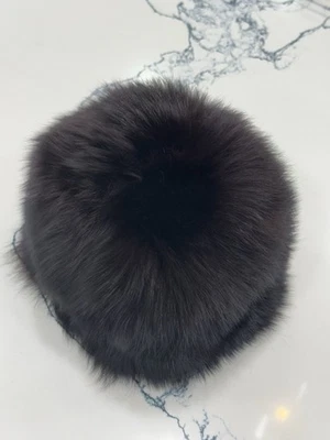 Sombrero de piel cosaca negro talla L vintage Foto 1 de 3