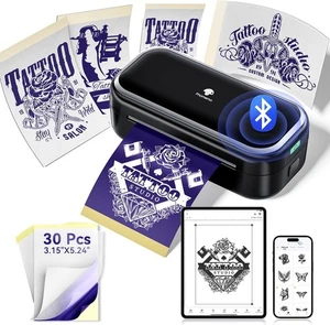 Impresora de plantillas de tatuaje Phomemo TP31 mini impresora de tatuajes máquina de tatuaje Bluetooth - Imagen 1 de 9