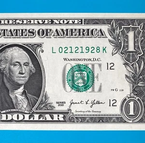 February 12, 1928 (L 02121928 K) BIRTHDAY $1 One Dollar Bill *UNC* - Picture 1 of 4
