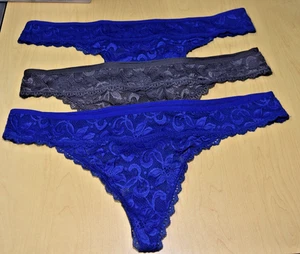 Lote de 3 nuevas bragas Adore Me gris azul encaje superpuesto 3XL 3X talla 10 - Imagen 1 de 9
