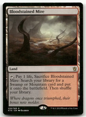 Bloodstained Mire #230 (LP) Khans of Tarkir KTK Magic MTG - Image 1 of 2