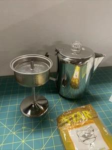 GSI Ghiacciaio Esterno Acciaio Inox 9 Tazze Caffè Percolatore ~ Campeggio/Viaggio - Foto 1 di 17
