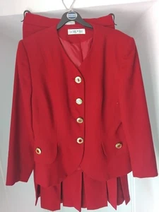 Jacques Vert  Red 2 Piece, Jacket & Dresd Uk12  - Picture 1 of 5