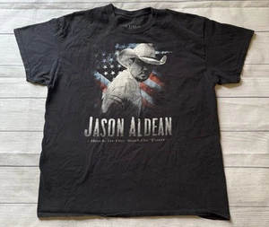 Jason Aldean T-Shirt Men’s XL Black "Back In The Saddle Tour" Short Sleeve Crew - Picture 1 of 8