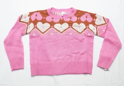 Suéter Pullover Carter's Niñas Cuello Redondo Manga Larga JL3 Rosa Talla 12 Nuevo con Etiquetas Foto 1 de 3