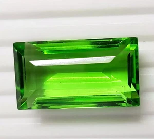 AAA+ 100 quilates grande topacio verde corte esmeralda piedras preciosas sueltas regalo para mujer/ella - Imagen 1 de 4