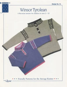 Design by Louise Knitting Pattern 13 Winsor Tyrolean Bavarian Sweater & Cardigan - Picture 1 of 2