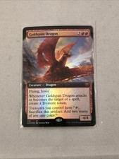 Mtg Goldspan Dragon extended art FOIL mythic rare 358 Kaldheim NP nm/mt