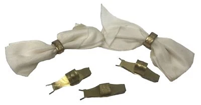 Antique Vtg Victorian Edwardian Hair Barrette Clip Metal Bow Ribbon Holder Lot - Image 1 of 4