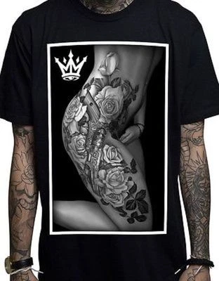 Mafioso Ropa Arte Corporal Caliente Sexy Vista Negra Urbana Tatuaje Hype Camiseta M-4Xl Foto 1 de 3