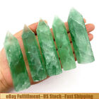 5Pcs Natural Green Fluorite Quartz Obelisk Healing Crystal Stone Point Rock Wand
