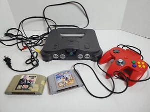 Paquete de consola Nintendo 64 N64 con mando + 2 juegos - Probado - Imagen 1 de 16