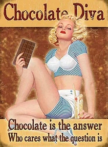 Schokoladendiva lustiger Kühlschrankmagnet (og) - Bild 1 von 1
