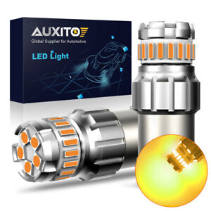 AUXITO 1157 Amber LED Light Turn Signal Lamp for Honda Accord Infiniti QX60 2X