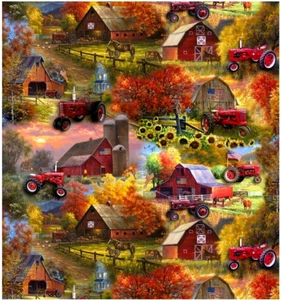 FARMALL Barns (10525) Fabric / Material - Picture 1 of 5