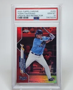 2020 Topps Chrome Update Yoshi Tsutsugo Rookie Red Refractor /25 PSA 10 - Bild 1 von 2