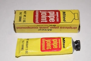 Vintage 2oz Mitee Dripless Pipe Joint Compound Tube & Box DAP, INC. Dayton, Ohio - Bild 1 von 5