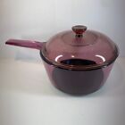 Vision Corning Ware Cranberry 1.5 Liter Sauce Pan Pot W/Nonstick Coating Usa