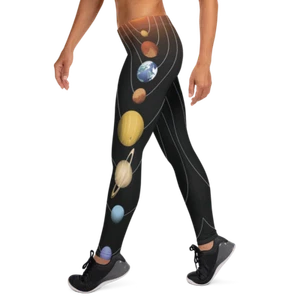 Planets, Solar System, Sun Earth Saturn, Galaxy, Full Length Leggings - Picture 1 of 39