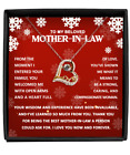 Mother in Law Thank You Love Heart Necklace Message Gift from Daughter in Law