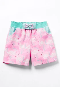 NWT Boys MATILDA JANE Enchanted Garden Flamingo Fan Club Swim Trunks size 16 NEW - Picture 1 of 4