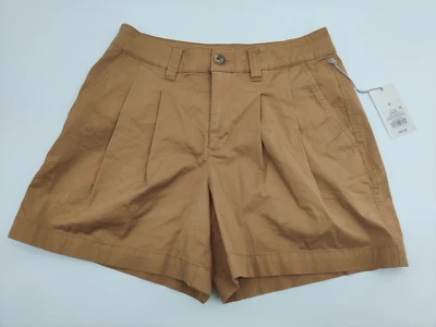Pantalones Cortos Para Mujer A New Day Marrón Mostaza Talla 6 Mamá Plisados Tiro Alto Elastizados Nuevos con Etiquetas Foto 1 de 4