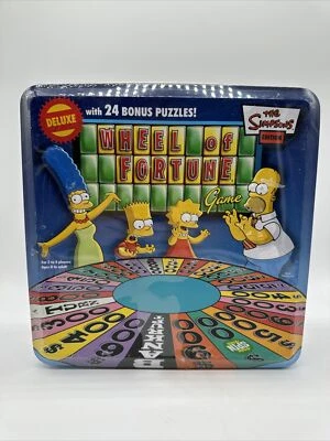 THE SIMPSONS "Wheel Of Fortune Game" Edición Deluxe en Caja de Hojalata, 2005, Precintado Foto 1 de 4