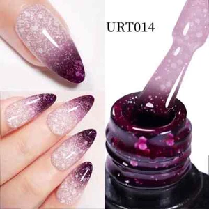 Esmalte de uñas térmico en gel de 7,5 ml invierno lentejuelas de nieve copos de nieve remojo que cambian de color - Imagen 1 de 67