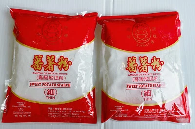 BUFFALO SWEET POTATO STARCH 2 Pack 16oz/454g Each THIN COURSE GLUTEN FREE! FREE SHIP!