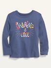 Old Navy Toddler Size 12-18M ~ Long Sleeve T-Shirt .. Sharing Is Cool .. NWT