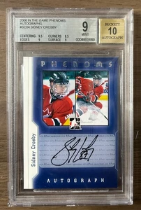 2006 ITG Phenoms Autographs #SCA4 Sidney Crosby Team Canada BGS 9 MINT - Picture 1 of 7