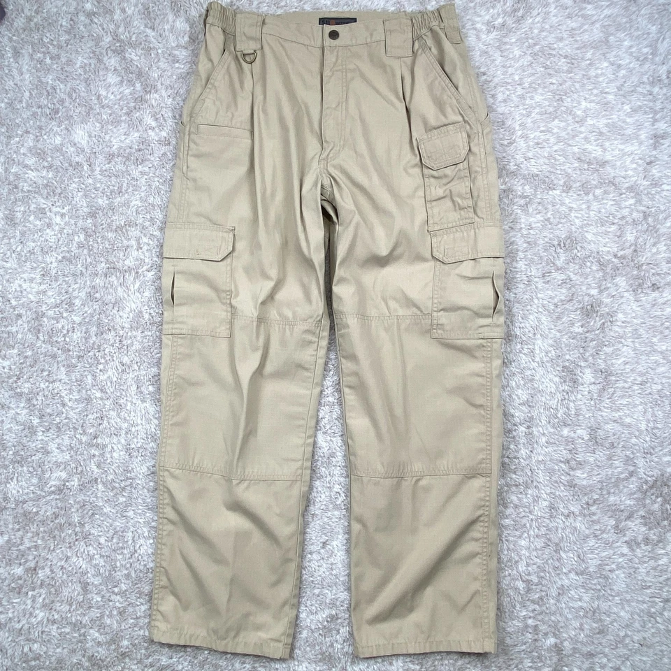 Calça tática masculina 5.11 Taclite Pro 34x30 bege Ripstop Cargo Gorpcore 74273 - Imagem 1 de 4