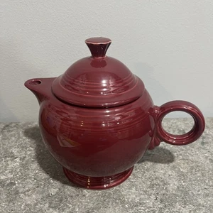 Teiera vintage Fiesta Homer Laughlin bordeaux marrone cinabro nuova - Foto 1 di 6