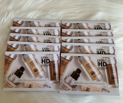 10X Make Up Forever ULTRA HD Foundation Sample Cards shades-Y225,Y335,Y463, R560 - Image 1 of 3