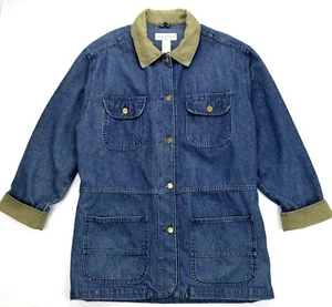 Vintage Stampede Damen Denim Jeansjacke faltbare Ärmel Gr. Large Made in USA - Bild 1 von 8