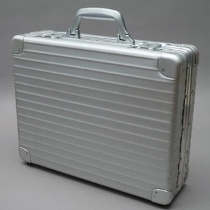 Vintage RIMOWA Porte-Documents Aluminium Sans Clé 13,5 x 46 X 36 CM 1.RAI - Photo 1/11
