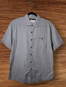 Camicia Uomo Michael Brandon Bottone Manica Corta Colore Grigio Taglia Large - Foto 1 di 15