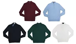Club Room Zopfmuster 1/4 Reißverschluss einfarbig Pullover Herrenpullover Neu mit Etikett - Bild 1 von 9