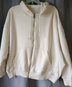Aeropostale Hoodie Full Zip Cream Women's Med - Picture 1 of 17