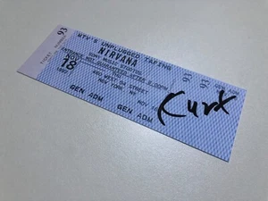 Kurt Cobain Nirvana MTV Unplugged ticket Kurt autograph PRINTED on 300g paper - Photo 1/6