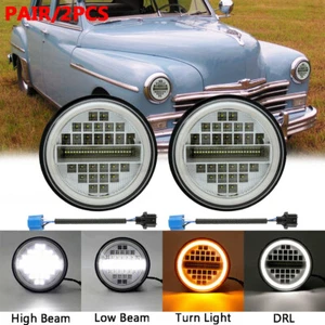 2pcs for Plymouth 1949-1955 Hummer H1&H2 2003~2009 7 inch Led Halo Headlights - Picture 1 of 9