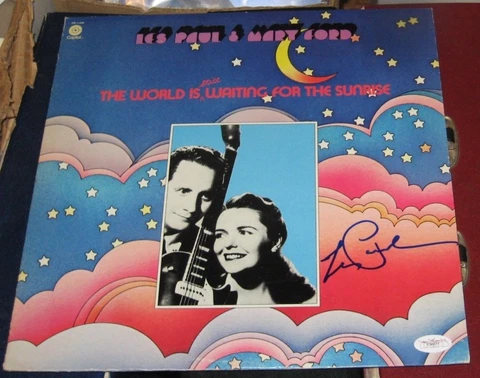 LES PAUL Guitar Legend SIGNED The World Is Still Waiting For The Sunrise Album Cover