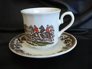 1980's VTG English Fox Hunt Cup & Saucer The Georgian Collection England - Picture 1 of 4