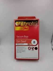 Sacchetti Sottovuoto Filtrete 3M Dirt Devil D 65701A 3 Sacchetti - Vedi Descrizione Per Modelli - Foto 1 di 9