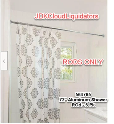 Varilla de ducha de aluminio Design House 564765 72", paquete de 5, cromo pulido Foto 1 de 4