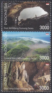 Indonesia - Indonesie Issue 2021 (3740-3742) Nature - Geopark - Unesco - Picture 1 of 1