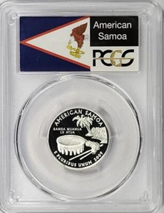 2009-S Silver Wash. Quarter - American Samoa - PCGS PR70DCAM - The Flag Series - Picture 1 of 2