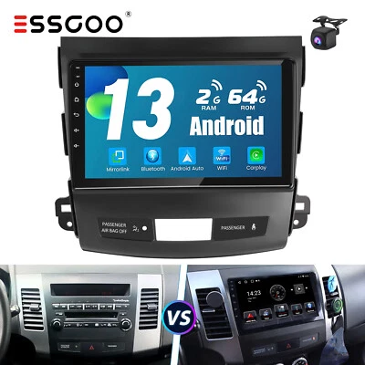Für Mitsubishi Outlander II 06-12 2+64G GPS Nav Android 13 Autoradio Carplay KAM - Bild 1 von 4