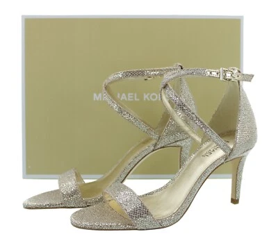 Michael Kors Ava Mid Sandal, Women's Leather Strappy 3.25" Pump Heels - Image 1 of 4